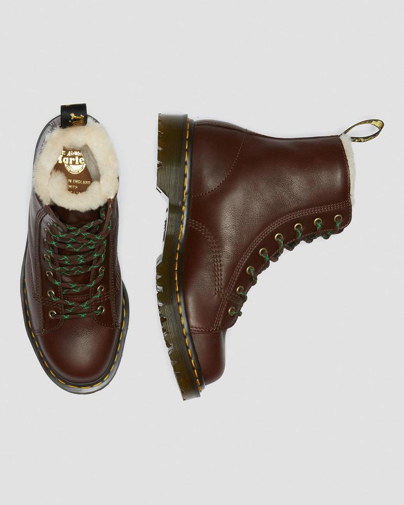 Dr Martens Barton Made in England Shearling Forede Læder Ankelstøvler Herre Brune | DK 434XYU